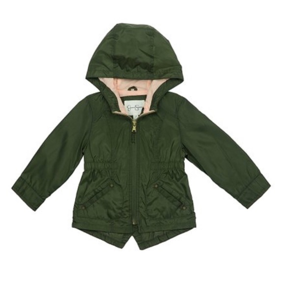Jessica Simpson green windbreaker